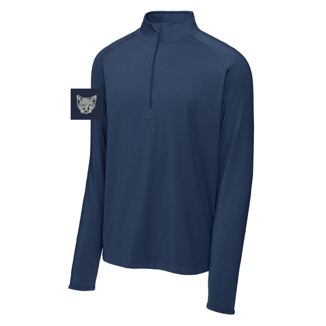 FCHC NAVY Performance 1/2 Zip Logowear Fairfield County Hunt Club Arm Mens S