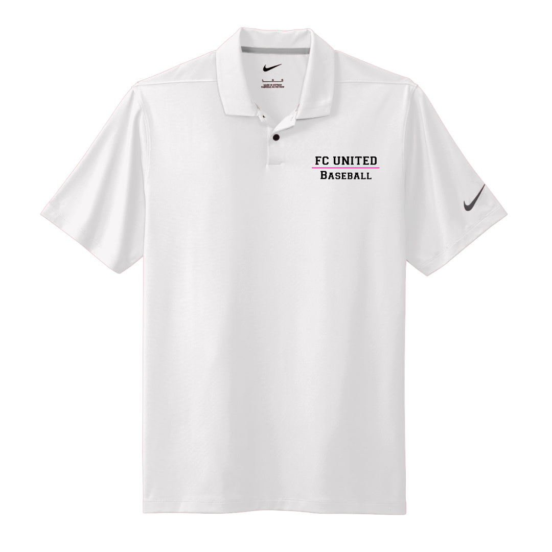 FCU Travel Baseball Nike Dri-FIT Vapor Polo Logowear FCU Travel Baseball White Adult XS