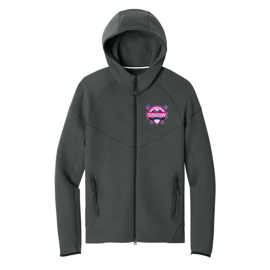 FCU Travel Baseball Nike Tech Fleece Full-Zip Hoodie Logowear FCU Travel Baseball Anthracite Mens XS