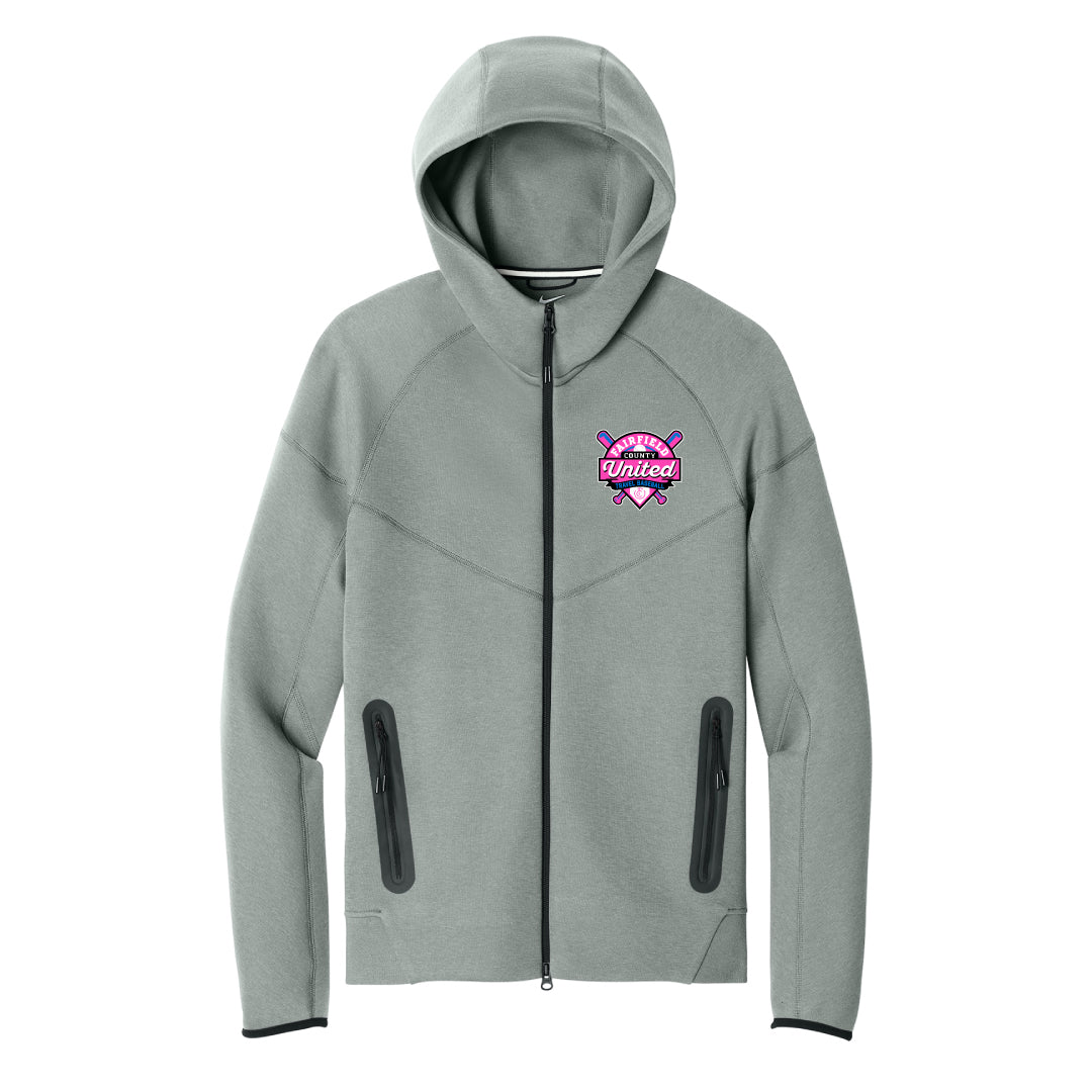 FCU Travel Baseball Nike Tech Fleece Full-Zip Hoodie Logowear FCU Travel Baseball Grey Heather Mens XS