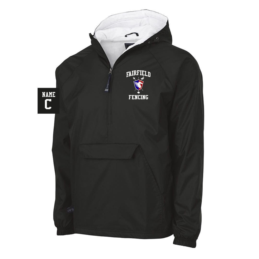 Fairfield Fencing Team 1/4 Zip Lined Hooded Windbreaker Logowear Fairfield Fencing Team Adult S