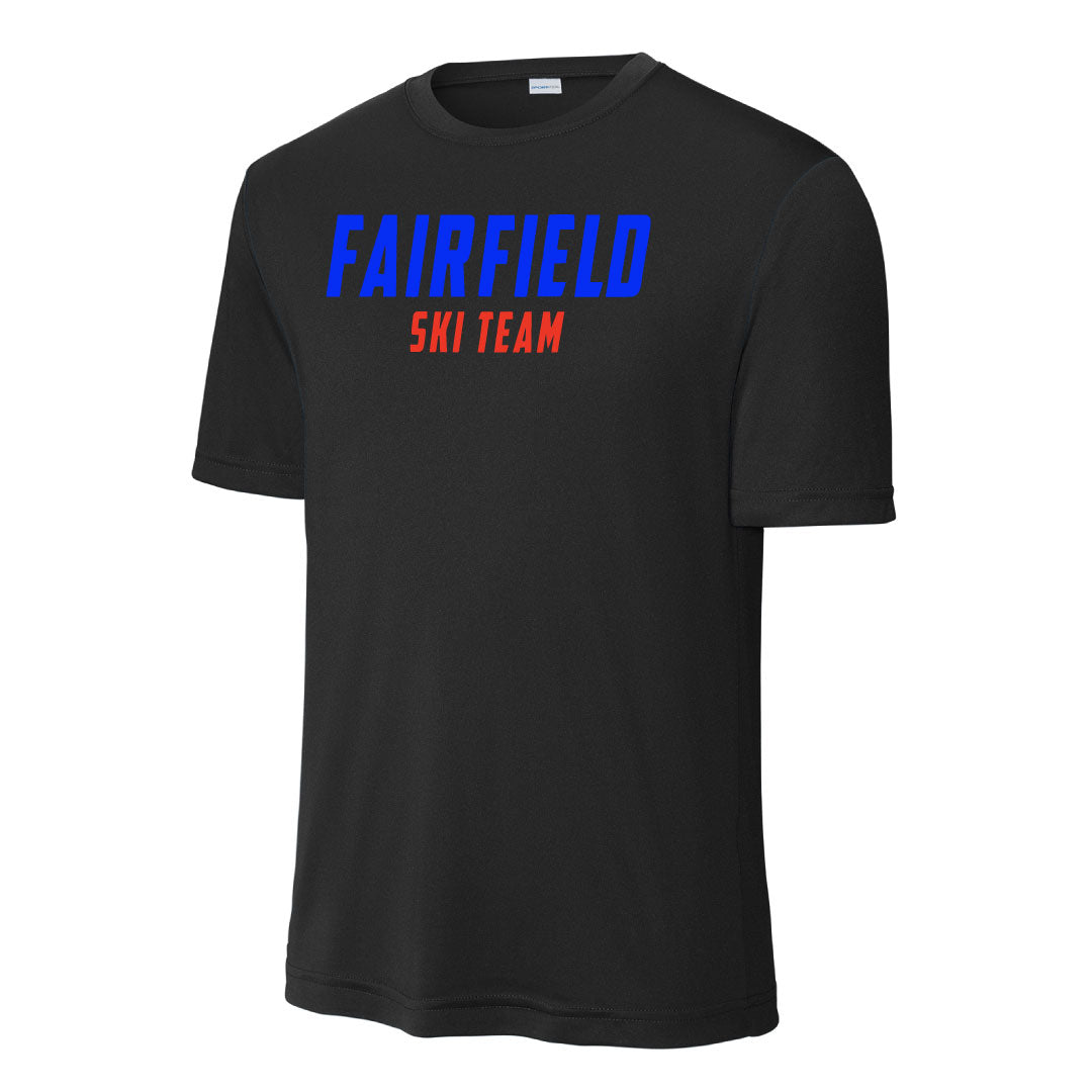 Fairfield Ski Team Performance Short Sleeve Logowear Fairfield Ski Black Adult XS