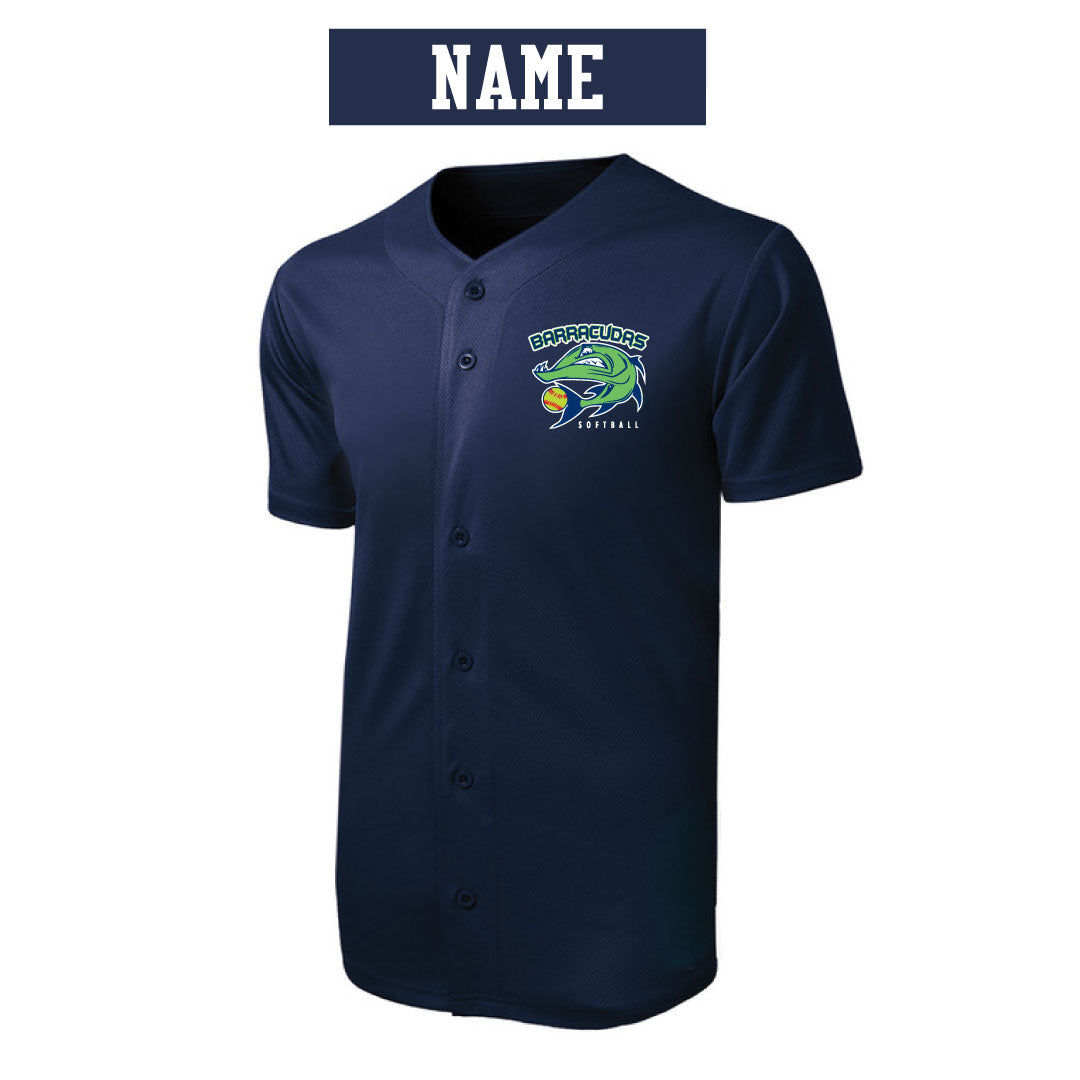 Barracudas Softball Fans Jersey Logowear Barracudas Navy Youth S