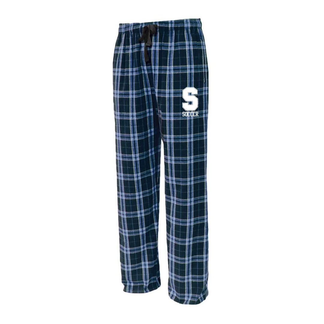 Staples Girls Soccer Fans Flannel Bottoms Logowear Staples Girls Soccer Fanwear Navy/Carolina Adult XS
