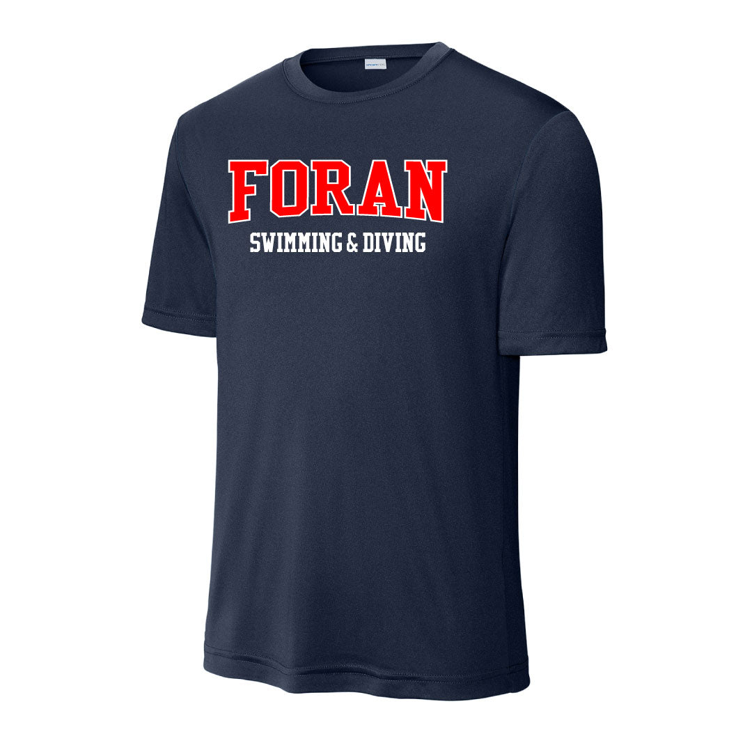 Foran Girls Swim & Dive Performance Short Sleeve Logowear Foran Girls Swim Navy Mens S