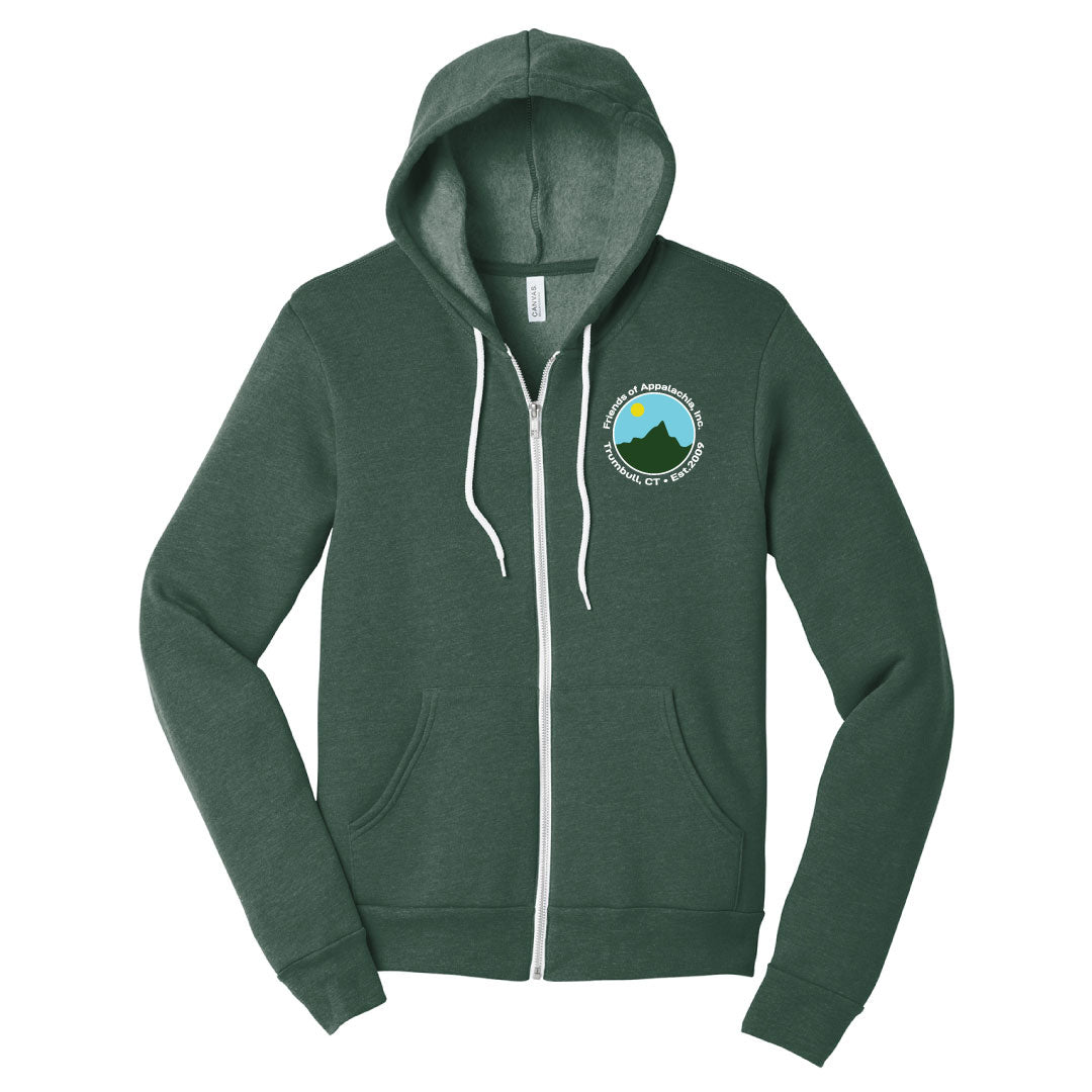 Friends Of Appalachia Full Zip Hooded Sweatshirt Logowear Friends Of Appalachia Heather Forest Adult XS