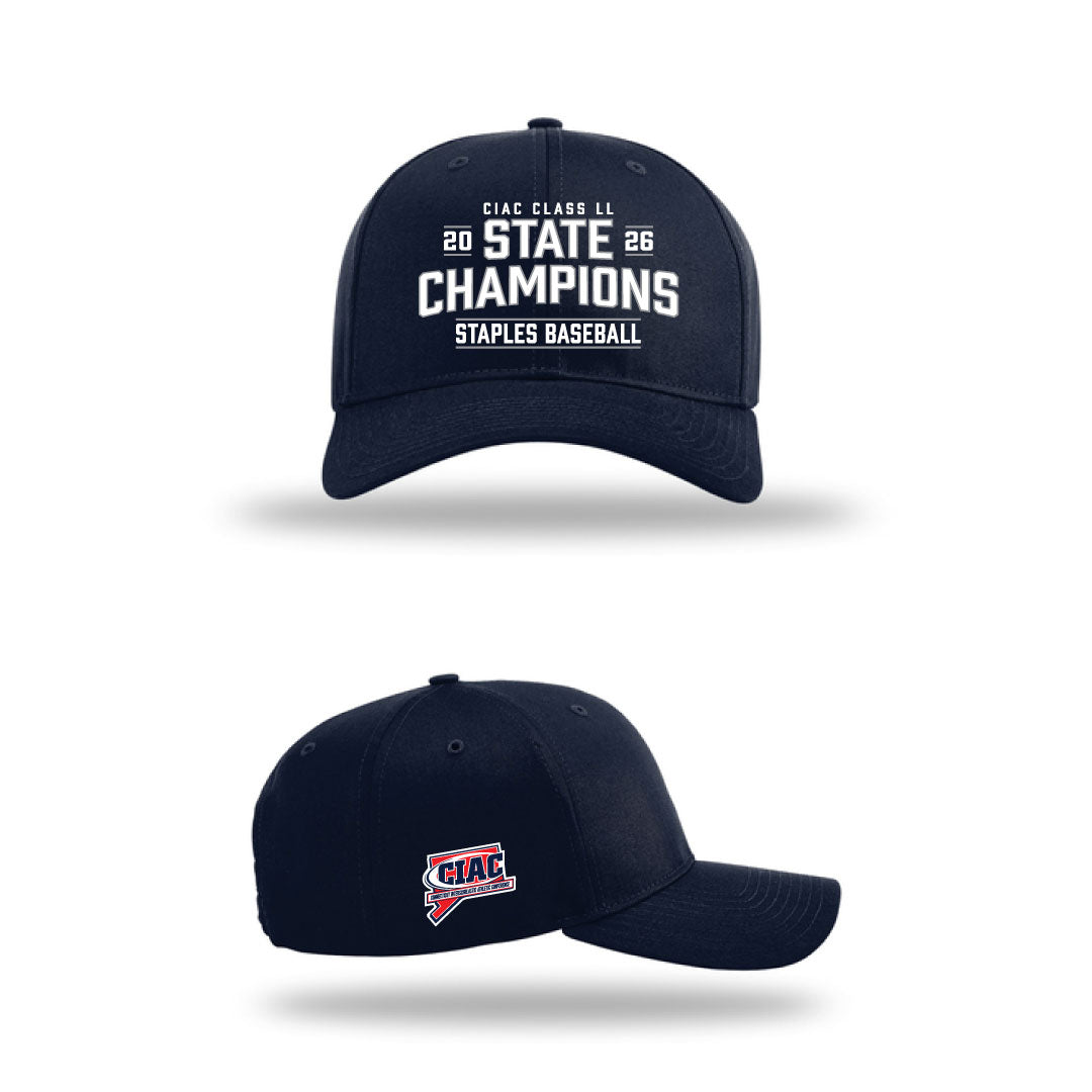 Staples Baseball Class LL State Champions Richardson Twill Snapback Logowear Staples Baseball Navy/Navy