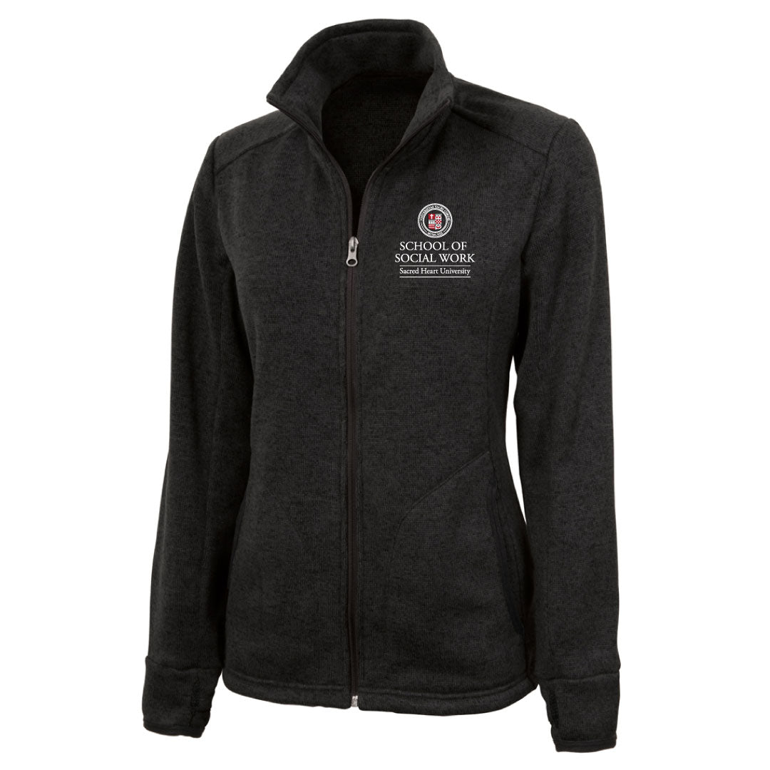 SHU School of Social Work Heathered Full Fleece Zip