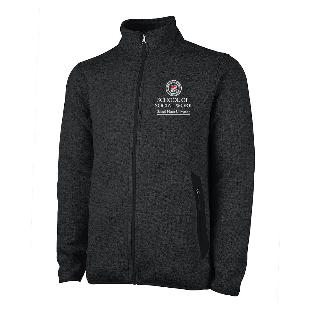 SHU School of Social Work Heathered Full Fleece Zip