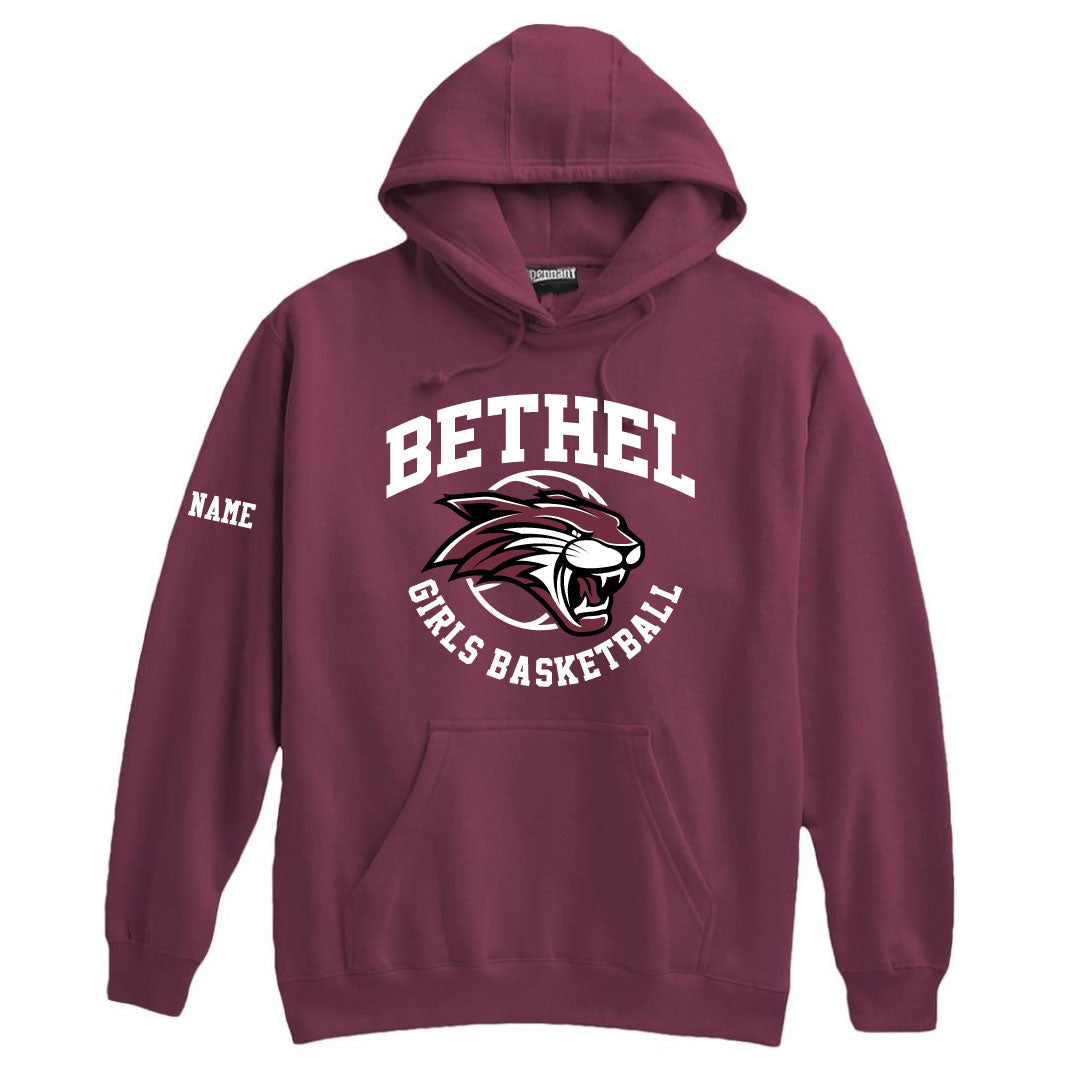 Bethel HS Girls Basketball Hooded Sweatshirt Logowear Bethel HS Girls Basketball Maroon Adult XS