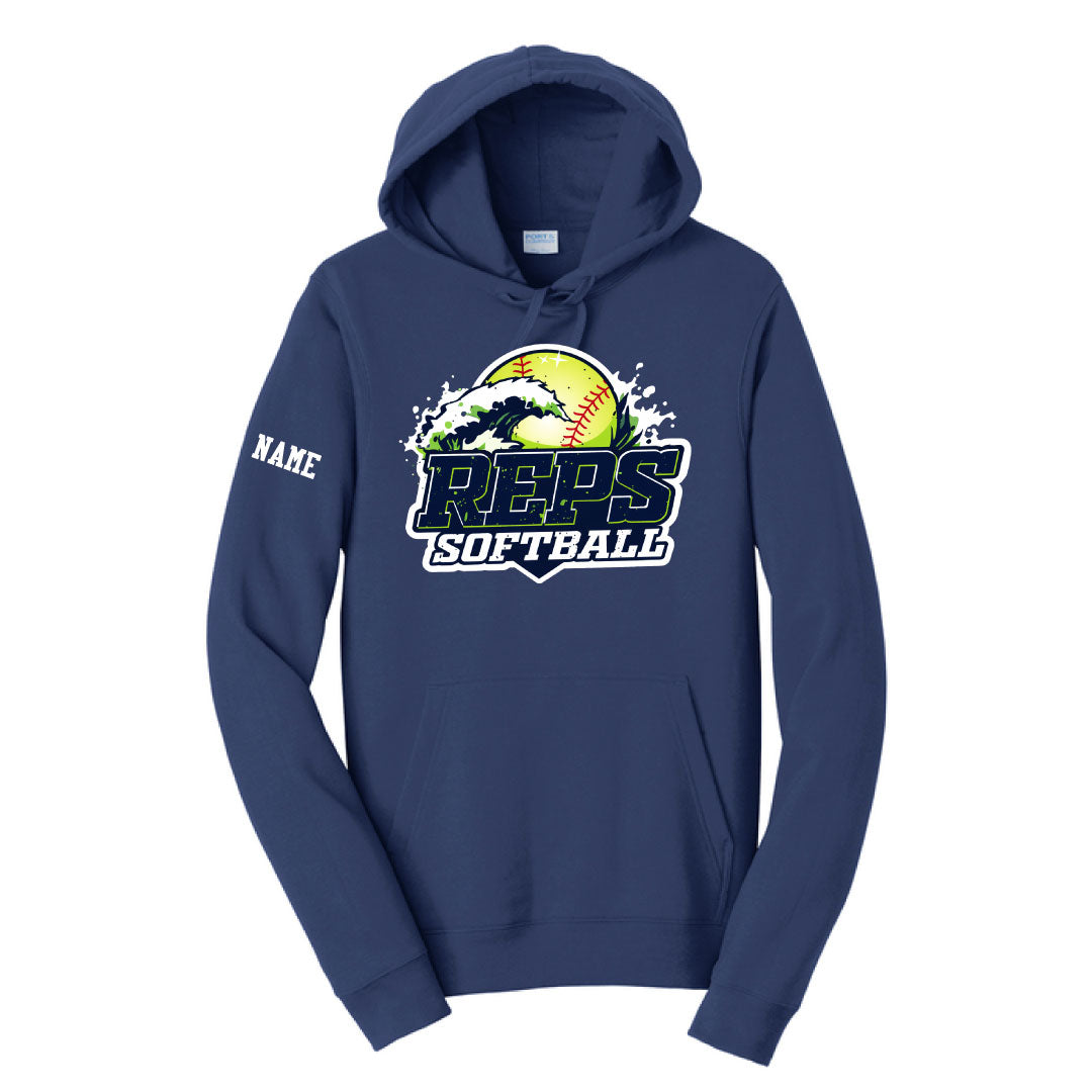 R.E.P.S. Hooded Sweatshirt Logowear R.E.P.S. Navy Adult S