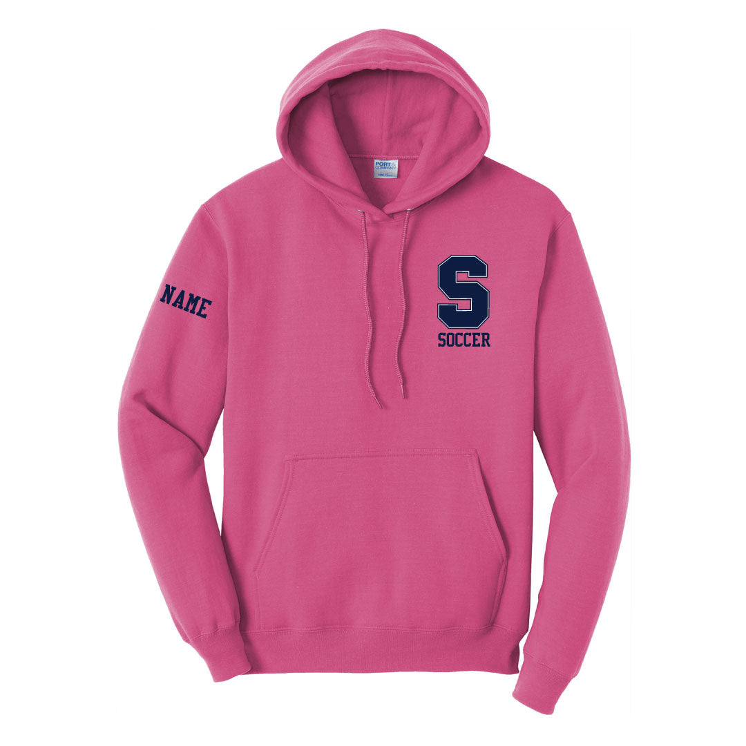 Staples Girls Soccer Fans Hooded Sweatshirt Logowear Staples Girls Soccer Fanwear Sangria Adult S