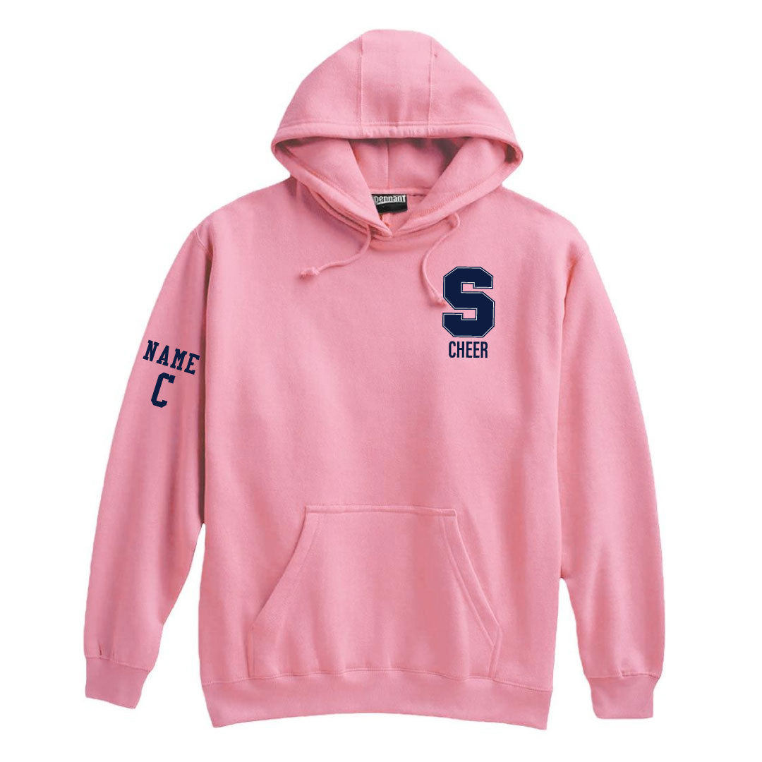 Staples Cheer Hooded Sweatshirt Logowear Staples Cheerleading Pink Navy Embroidery Adult XS