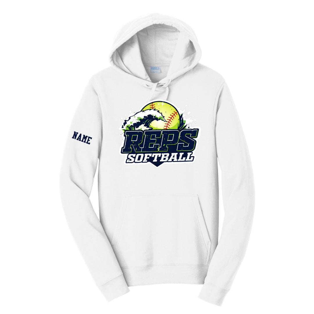 R.E.P.S. Hooded Sweatshirt Logowear R.E.P.S. White Adult S