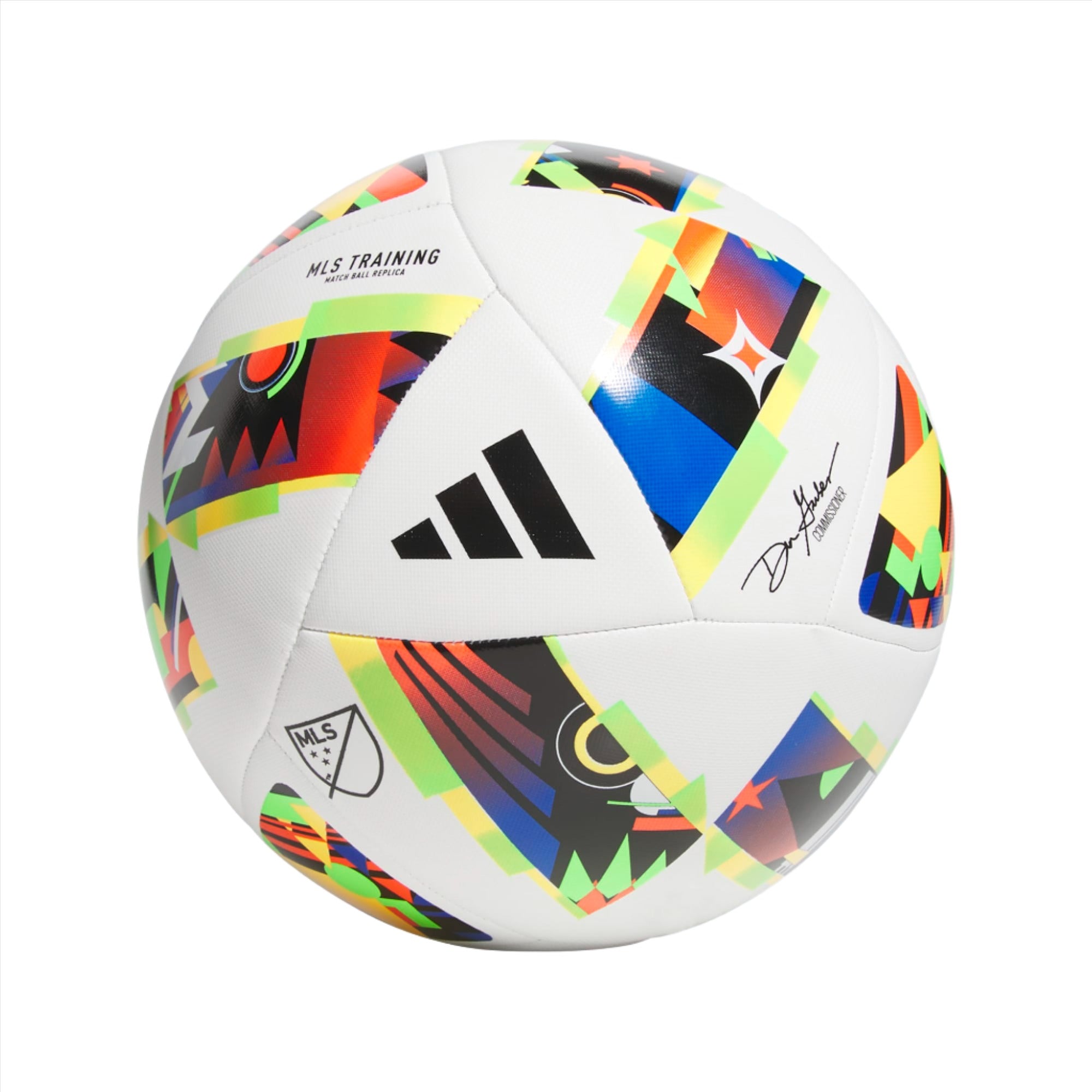 adidas MLS Training Soccer Ball Equipment Adidas White/Black/Solar Gold-IP1624 3 