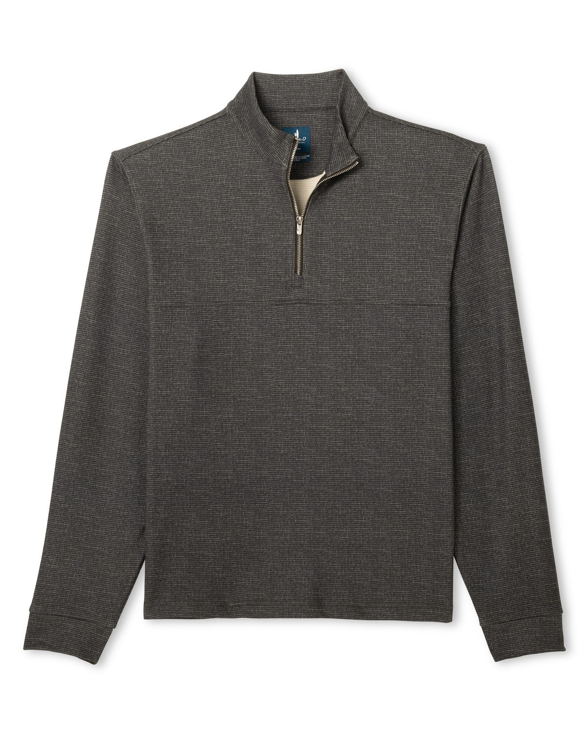 Johnnie-O Men's Mikey Printed Check 1/4 Zip Pullover Apparel Johnnie-O Coffee Small