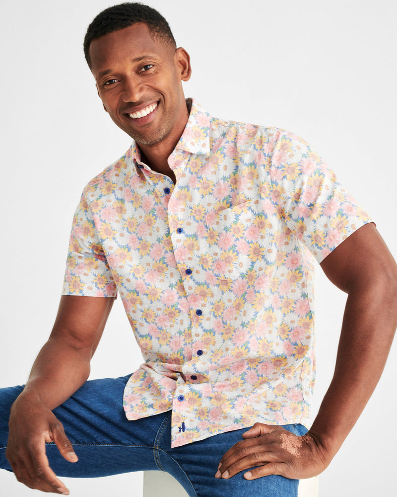 Johnnie-O Men's Jens Hangin' Out Button Up Shirt Apparel Johnnie-O Confetti Small 
