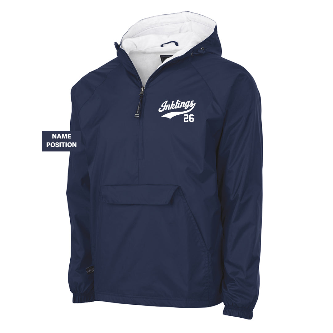 Staples Inklings 1/4 Zip Hooded Wind Breaker Logowear Staples Inklings Navy Adult S