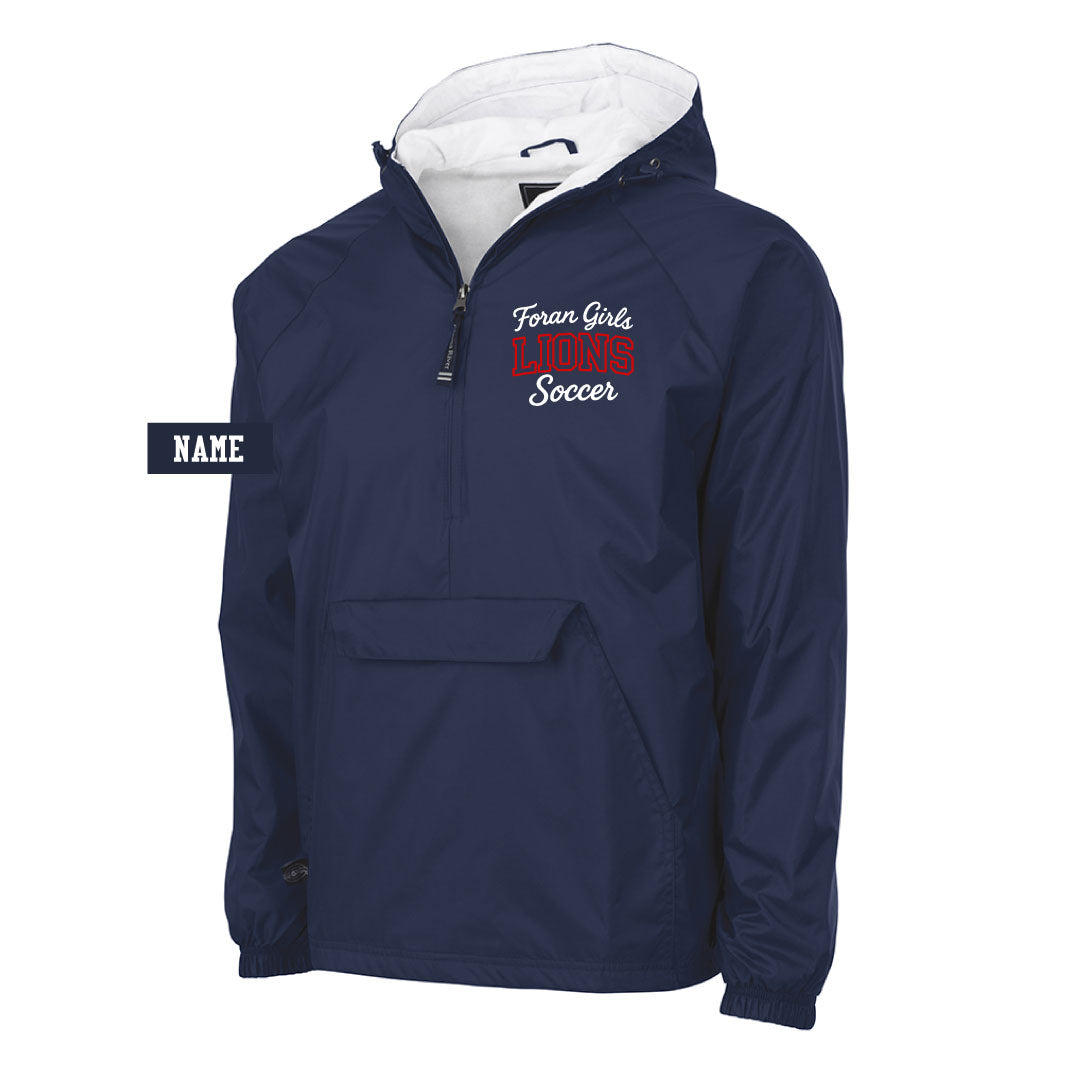 Foran Girls Soccer Hooded 1/2 Zip Windjacket