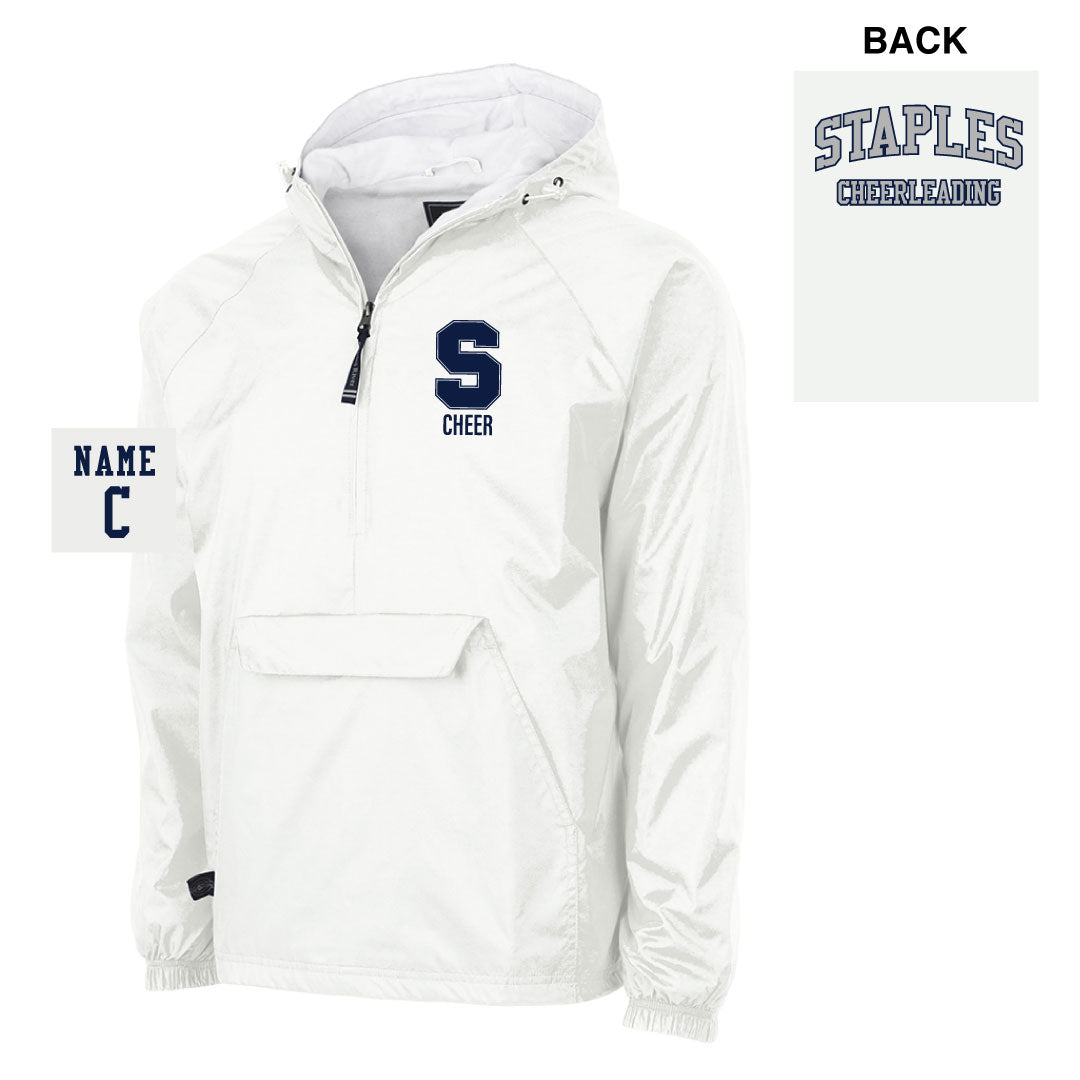 Staples Cheer 1/4 Zip Hooded Wind Jacket Logowear Staples Cheerleading White Adult S