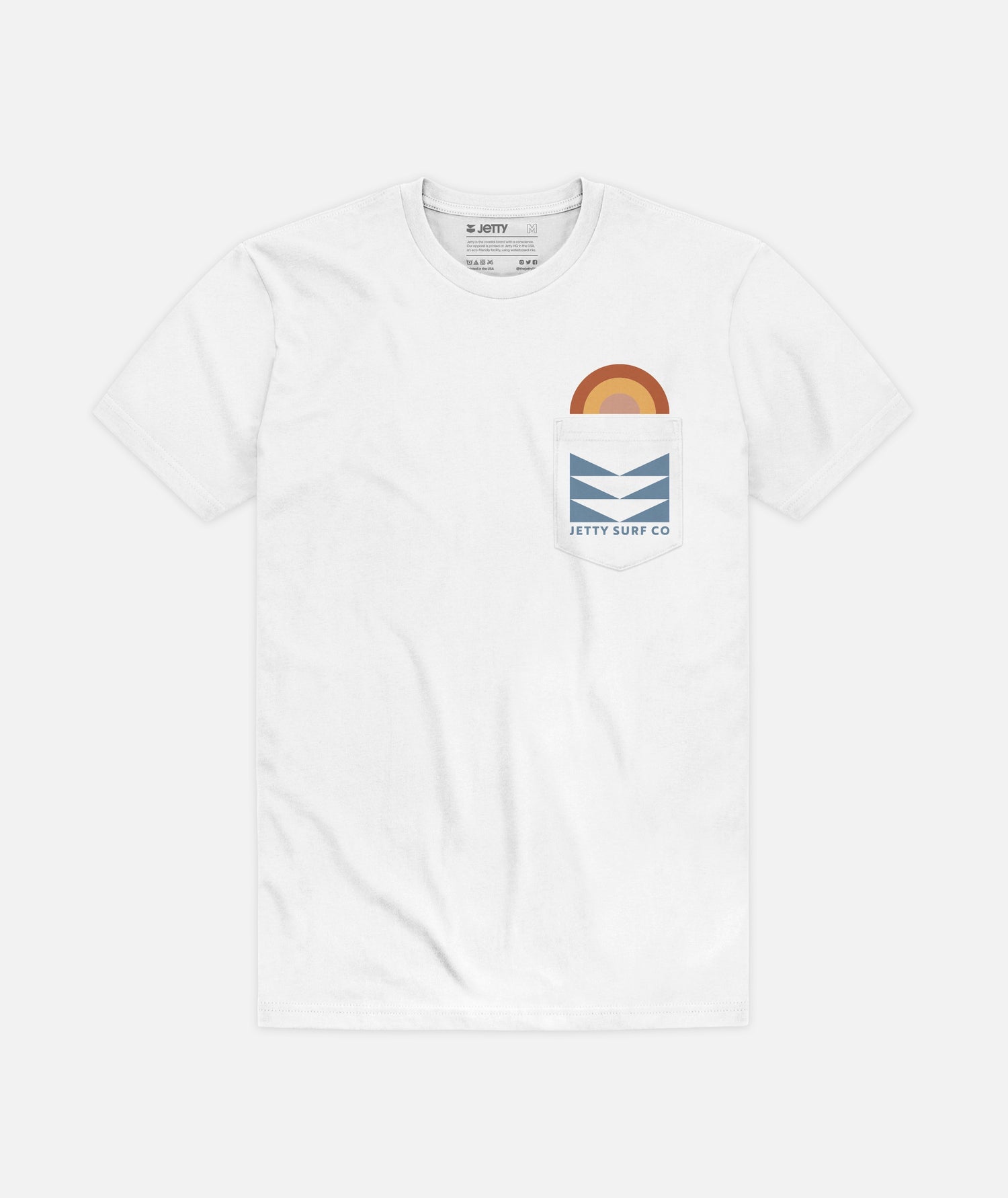 Jetty Mens Prism Pocket Tee Apparel Jetty White Small 