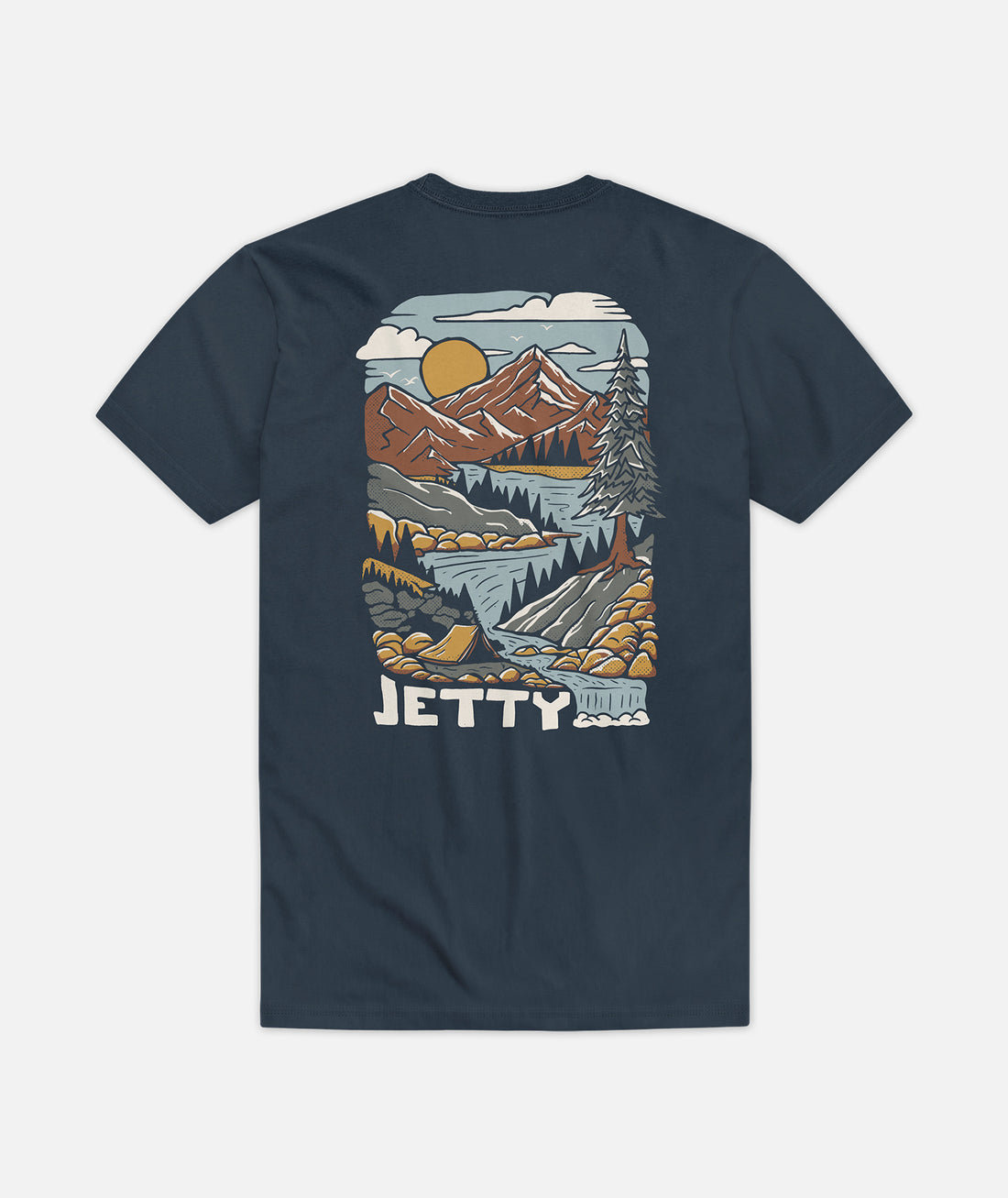 Jetty Mens Rove Tee Copy Apparel Jetty Blue Small 