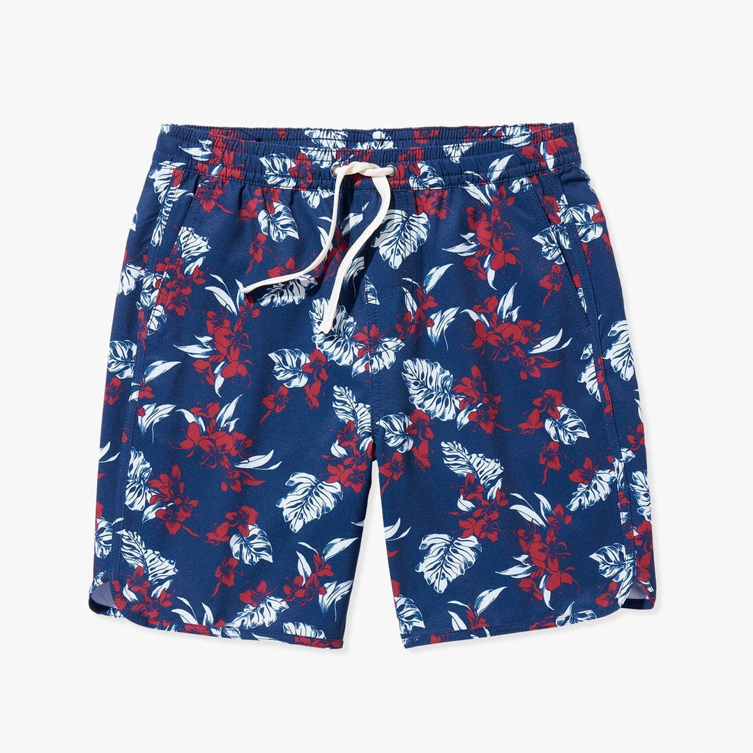 Fair Harbor Boys' Anchor Swim Trunks Apparel Fair Harbor Navy Nautical Hawaiian Youth XSmall