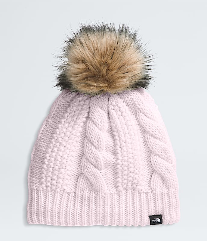 The North Face Kids' Lined Oh Mega Fur Pom Beanie Accessories North Face Pale Blossom-BP6