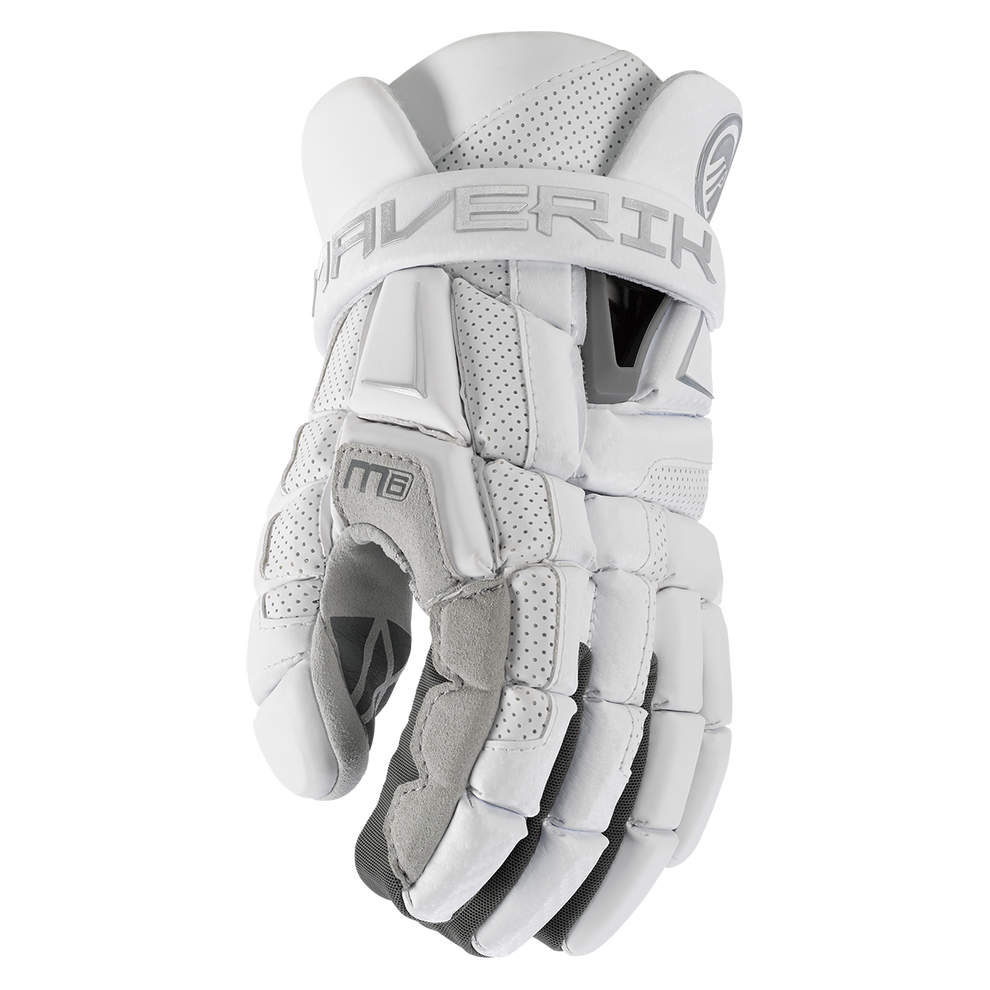 Maverik Men's M6 Player Glove Equipment Cascade/Maverik White Small 