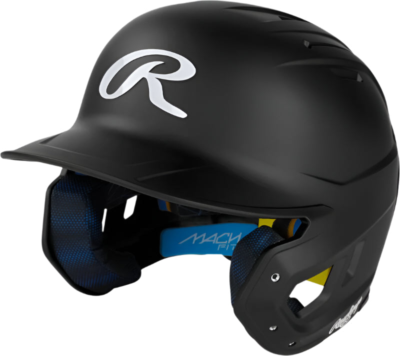 Rawlings Mach Fit Matte Baseball Helmet Equipment Rawlings/Easton Black