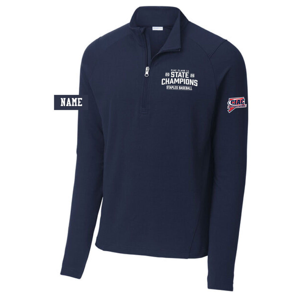 Staples Baseball Class LL State Champions Stretch  1/4 Zip