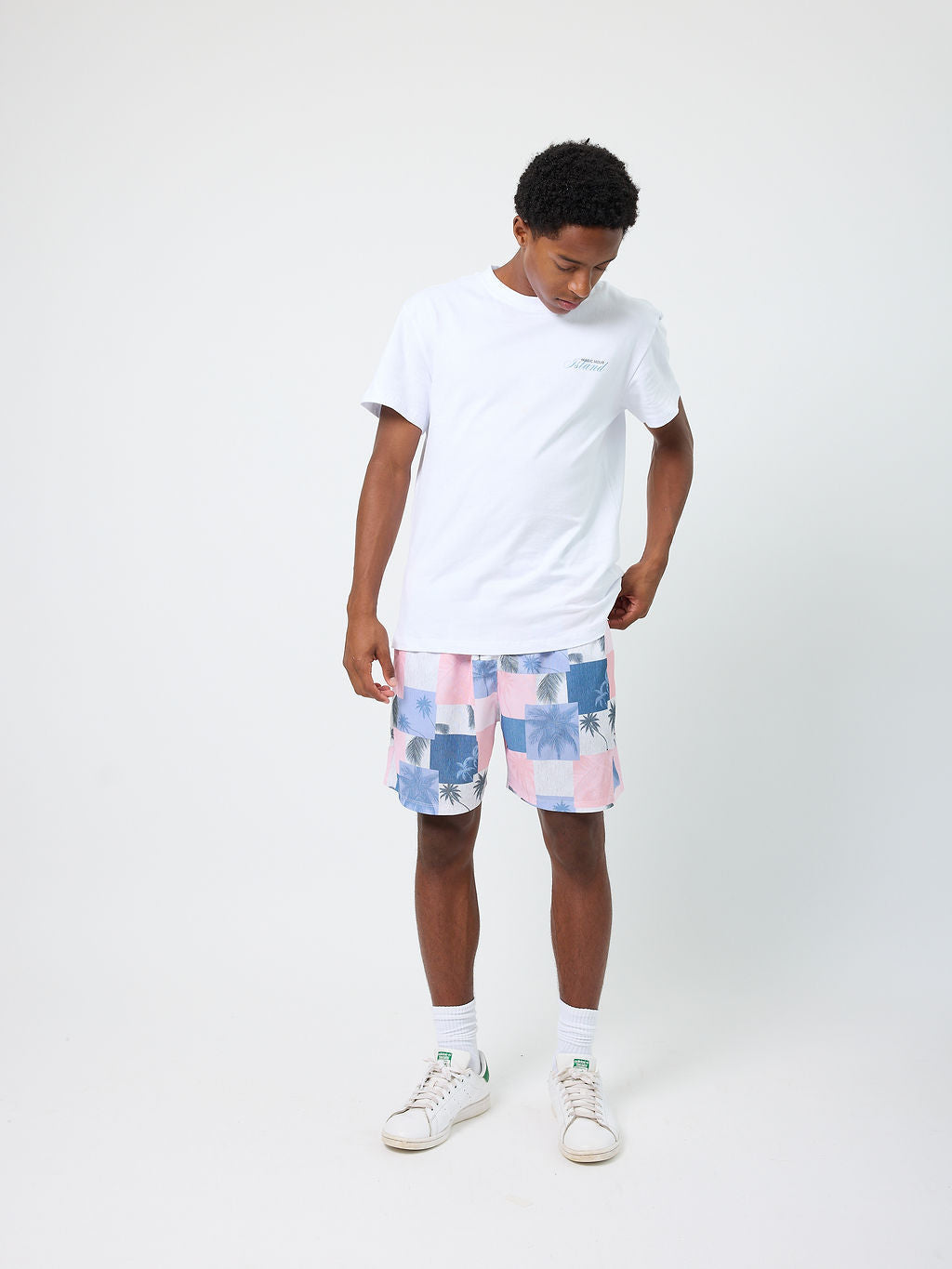 The Drip Shop Palm Patchwork Shorts