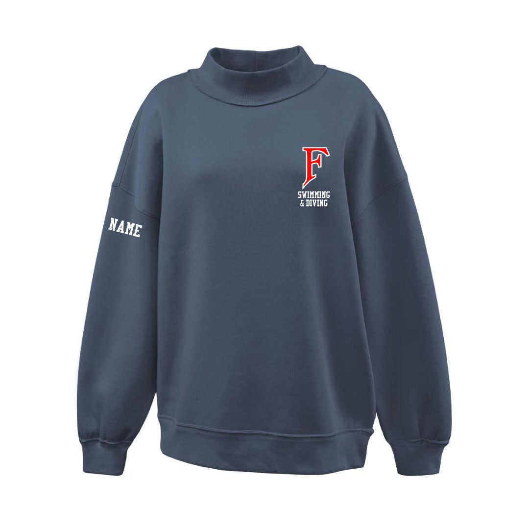 Foran Girls Swim & Dive Mockneck Sweatshirt Logowear Foran Girls Swim