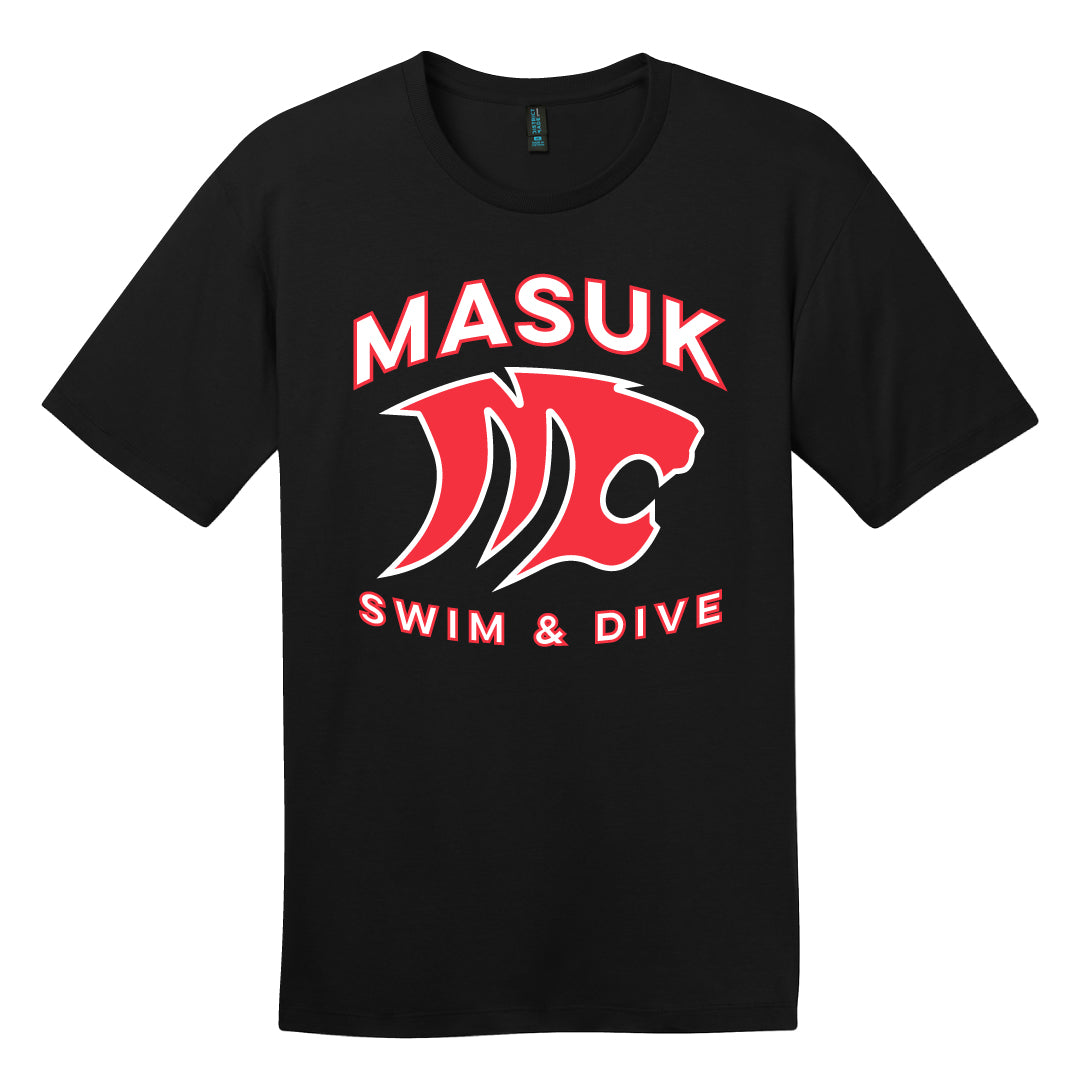 Masuk Girls Swim & Dive Cotton Tee Logowear Masuk Girls Swim & Dive Black Adult S 