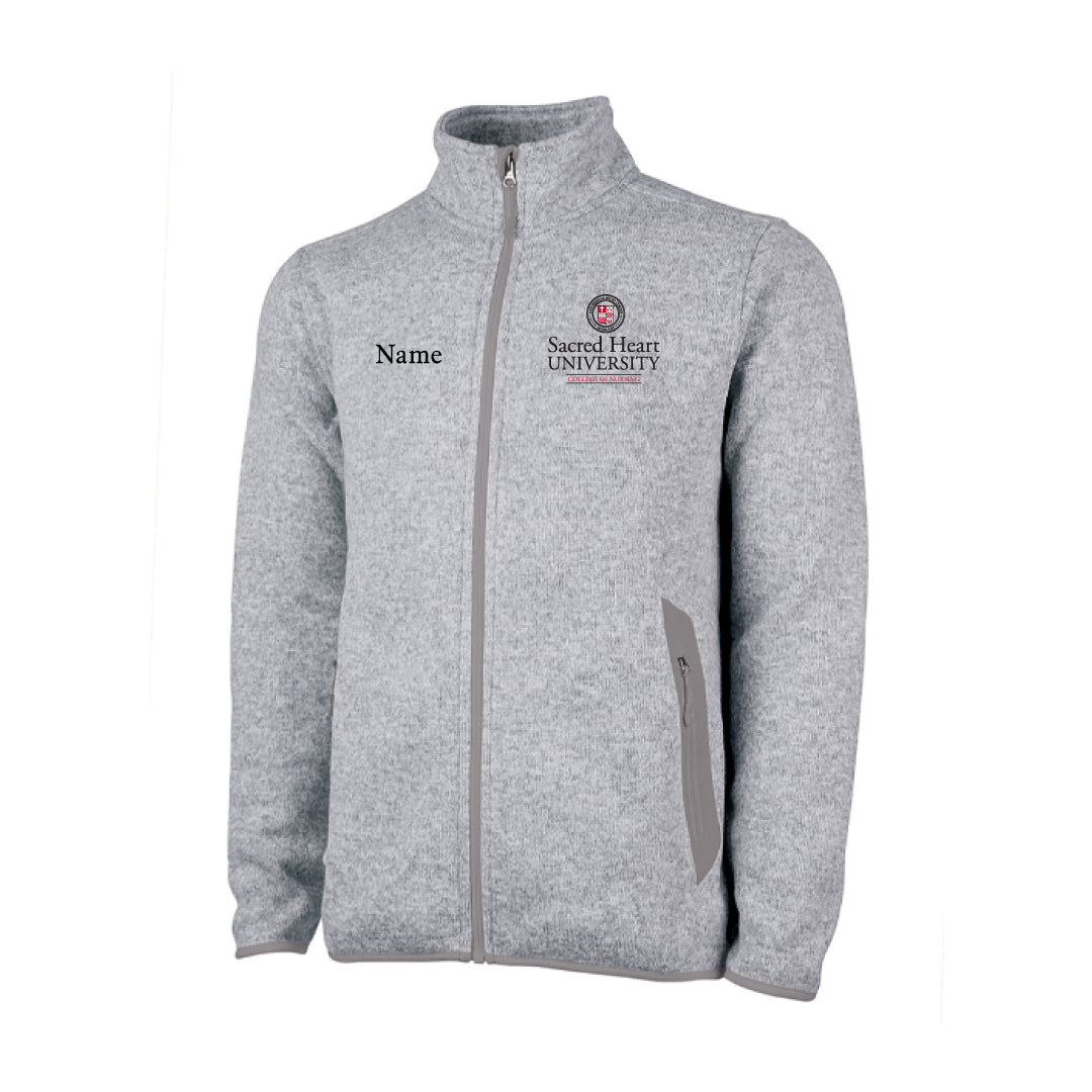 SHU SNA Heathered Full Zip Logowear SHU Student Nurses' Association Heatherd Grey Mens S 