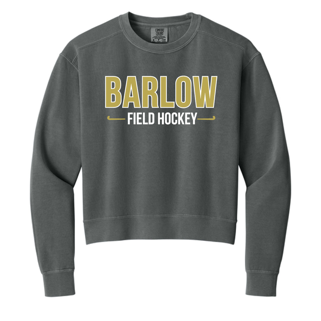 Barlow Field Hockey Comfort Colors® Women’s Mid-Length Crewneck Sweatshirt Logowear Barlow Field Hockey Pepper Ladies XS
