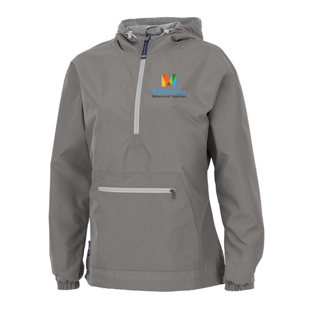 Milestones Chattham Anorak Logowear Milestones Behavioral Services Grey Ladies XS 