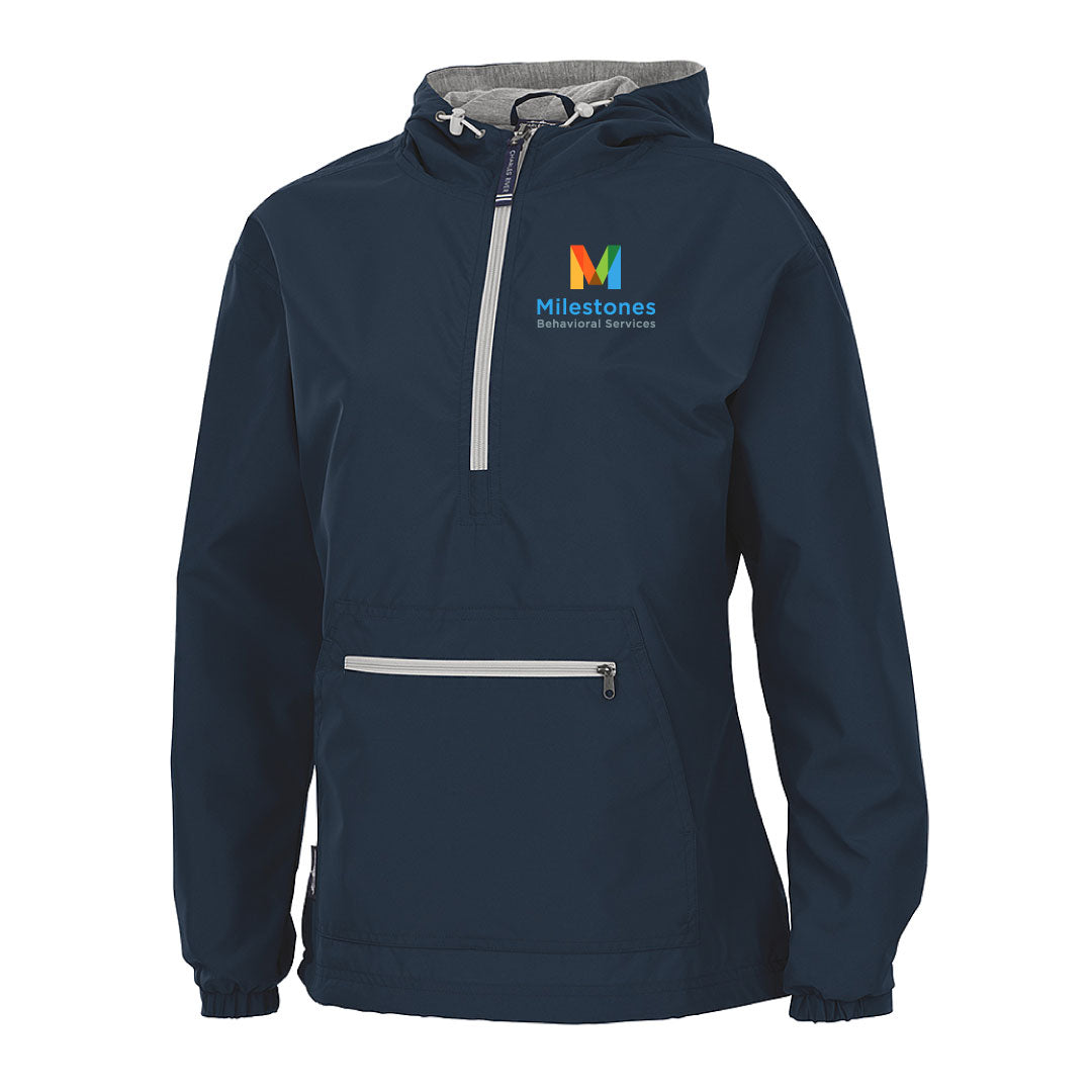 Milestones Chattham Anorak Logowear Milestones Behavioral Services Navy Ladies XS 