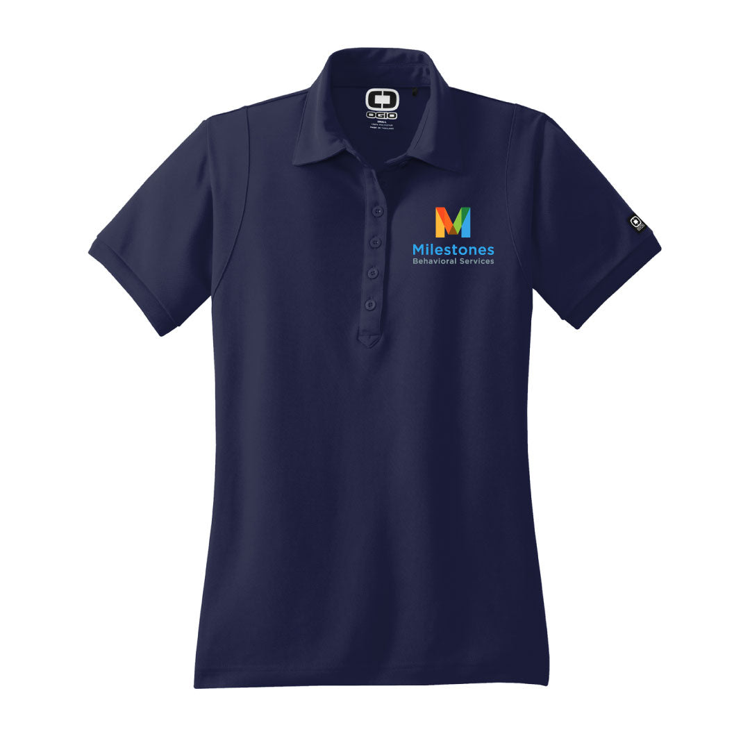 Milestones Ogio Polo Logowear Milestones Behavioral Services Navy Ladies XS