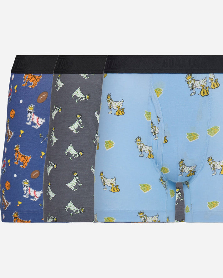 Goat USA Boys' OG Boxer Briefs 3 Pack Apparel Goat USA Sports/Lucky/Cash Money Boys' Small