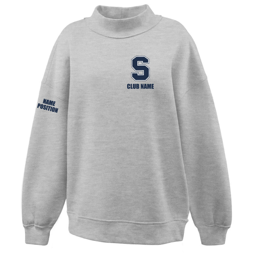 Staples HS Clubs Mockneck Sweatshirt Logowear Staples HS Clubs Grey Ladies XS