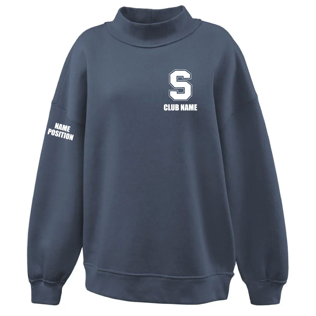 Staples HS Clubs Mockneck Sweatshirt Logowear Staples HS Clubs Navy Ladies XS