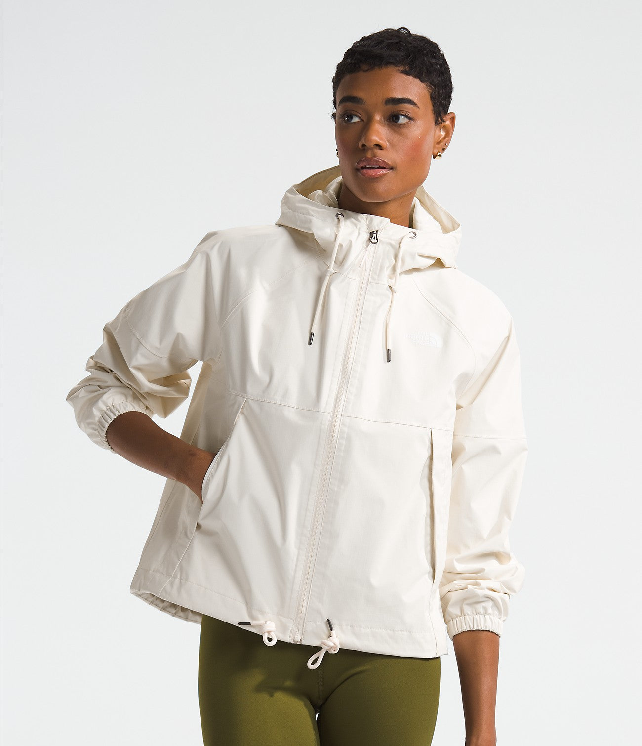 The North Face Women's Antora Rain Hoodie Apparel North Face White Dune-QLI XSmall 