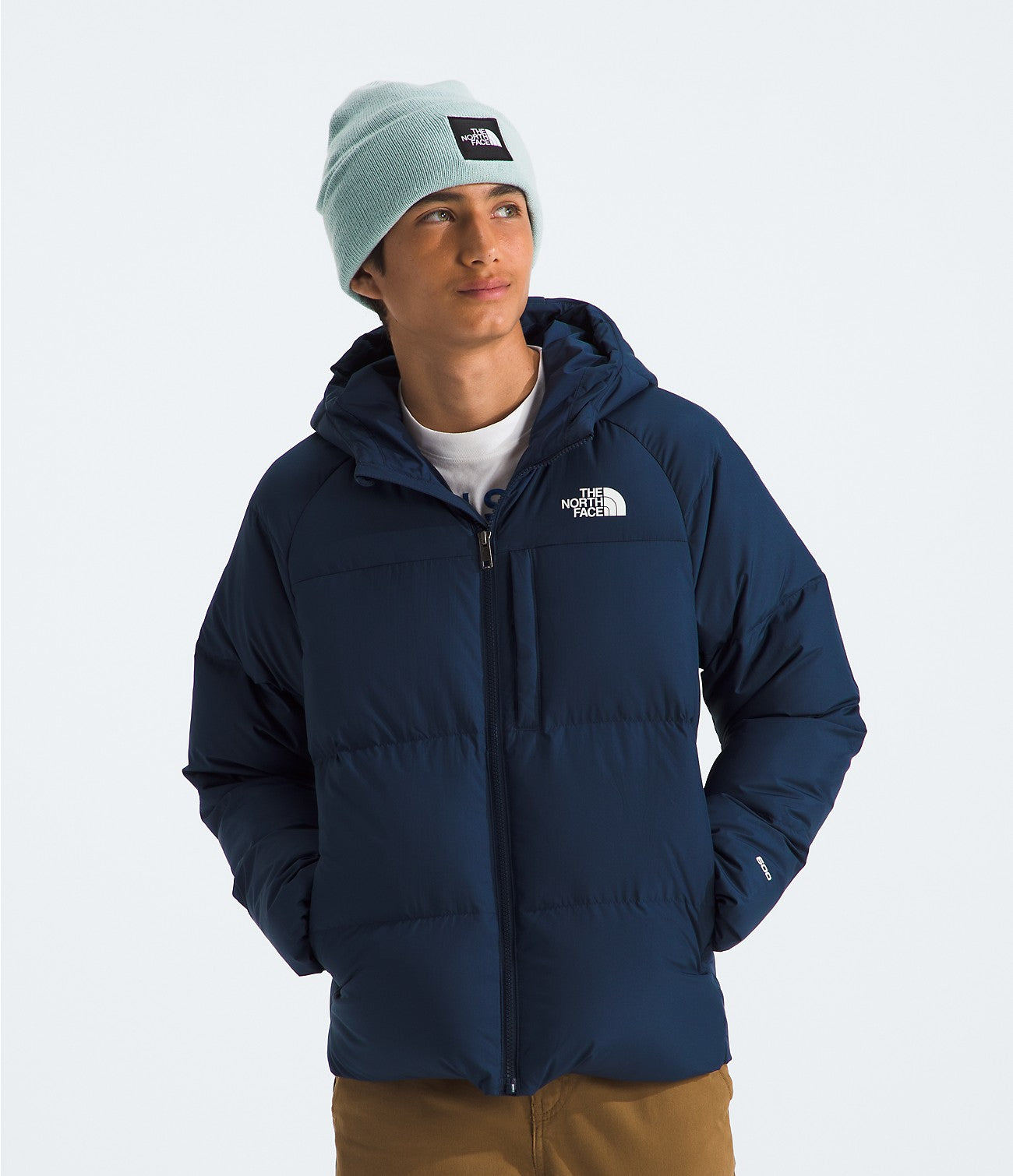 The North Face Boys' North Down Hooded Jacket Apparel North Face Summit Navy-8K2 Small 