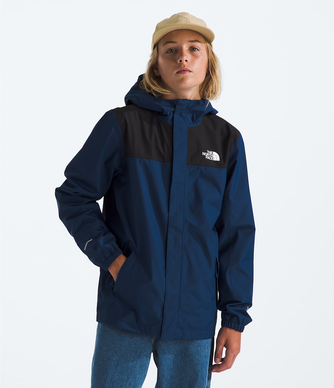 The North Face Boys' Antora Rain Jacket Apparel North Face Estate Blue-D1R XSmall