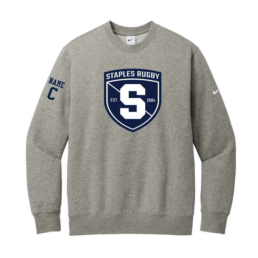 Staples Rugby Nike Crewneck Sweatshirt Logowear Staples Rugby Grey Adult XS