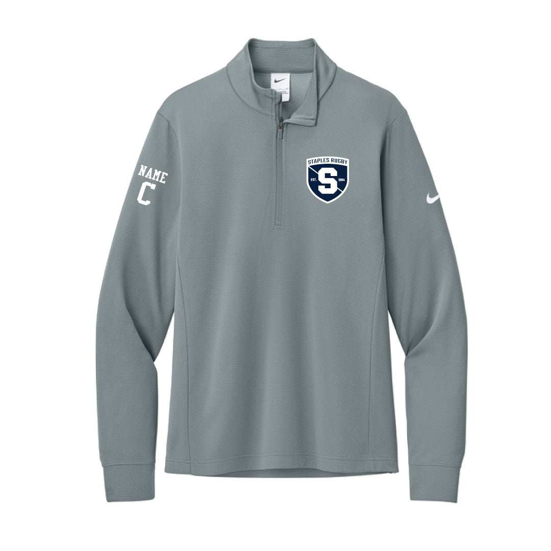 Staples Rugby Nike Performance 1/4 Zip Logowear Staples Rugby Cool Grey Mens XS