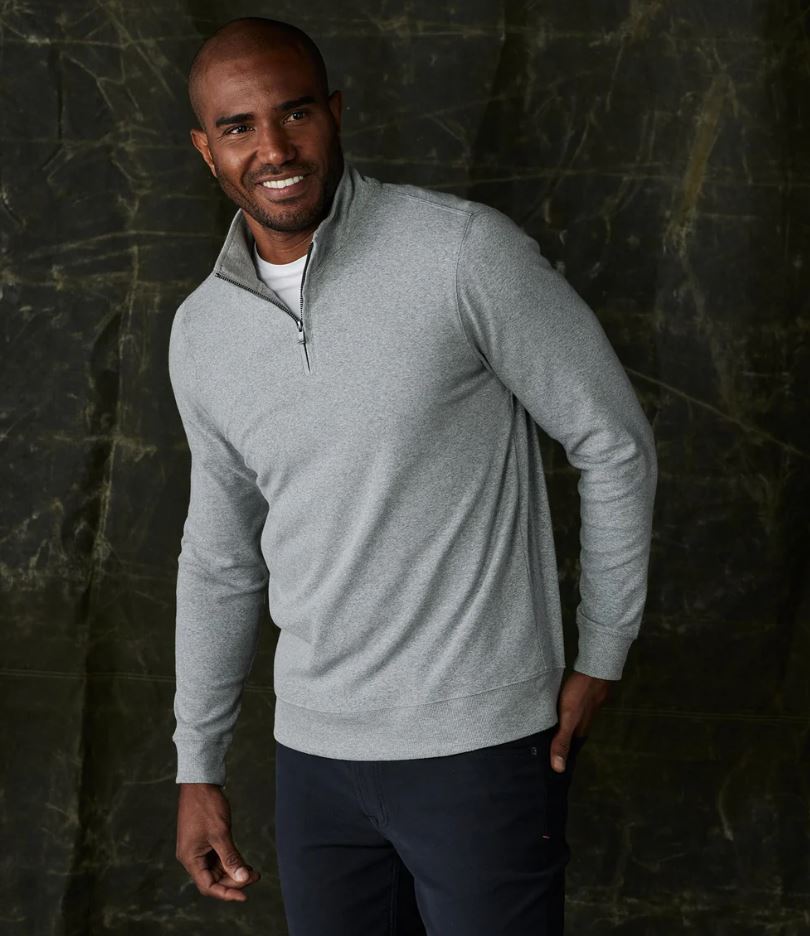 The Normal Brand Men's Weekend Quarter Zip Apparel The Normal Brand Athletic Grey Small