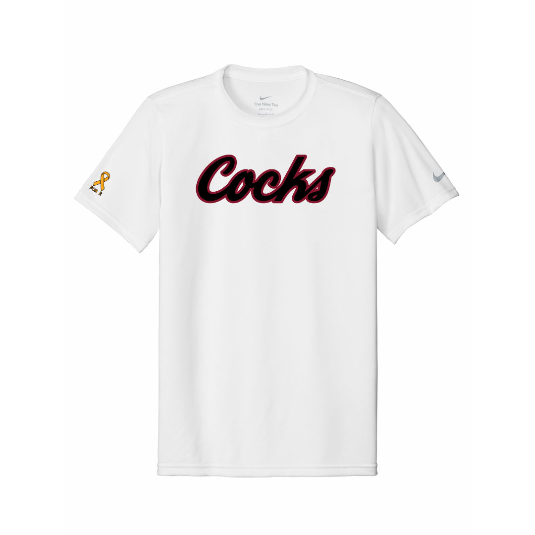 USC Rugby White Nike Team Legend Tee Logowear University of So. Carolina Rugby Black w Red Outline Mens S