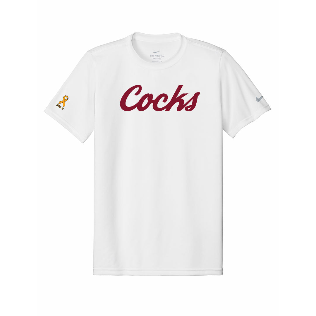 USC Rugby White Nike Team Legend Tee Logowear University of So. Carolina Rugby Red w White Outline Mens S